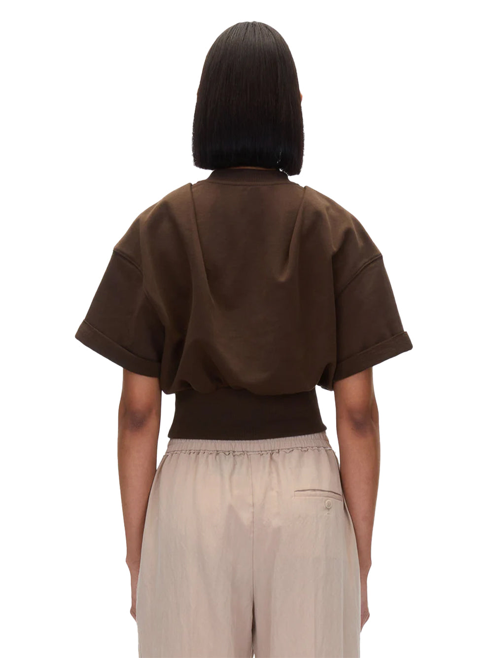 SS Cropped Sweatshirt (Dark Chocolate)