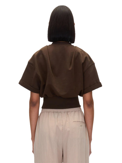 SS Cropped Sweatshirt (Dark Chocolate)