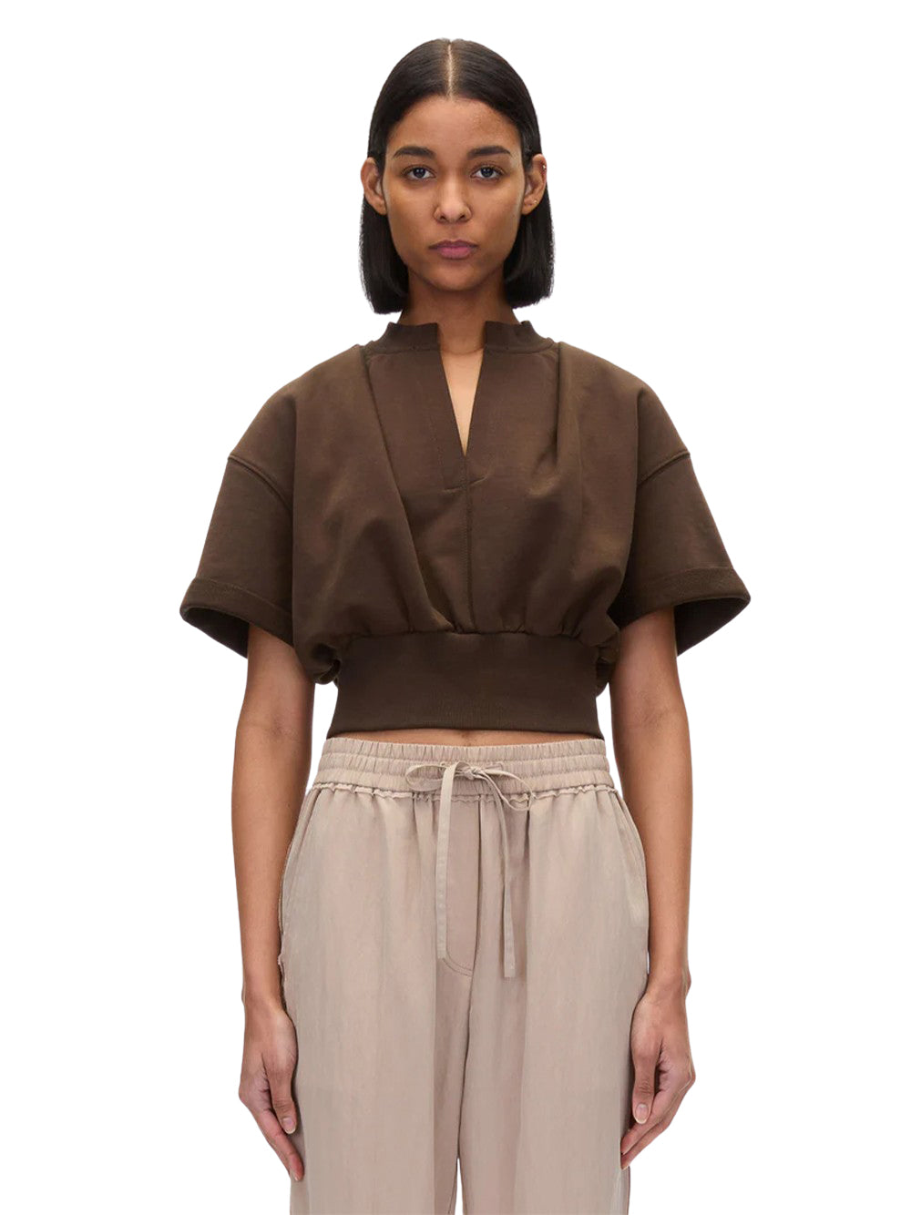 SS Cropped Sweatshirt (Dark Chocolate)