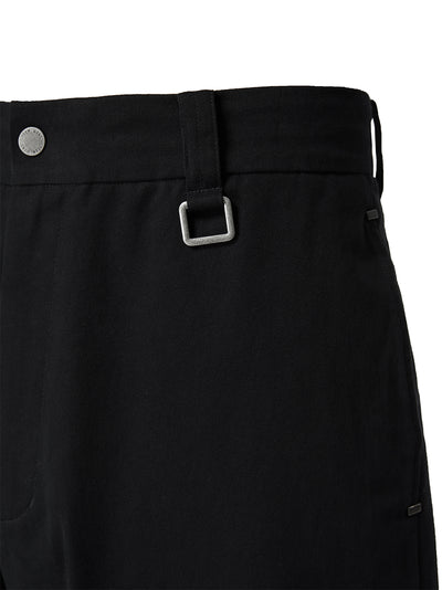 Washed Canvas Trouser Black