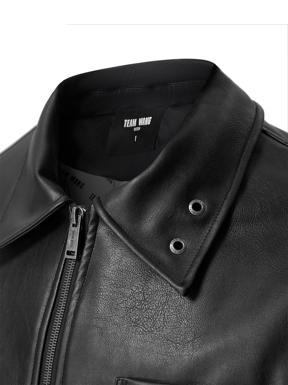 Choices Faux Leather Jacket Black