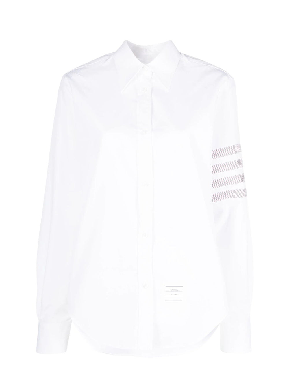 4-Bar Cotton-Poplin Shirt (White)