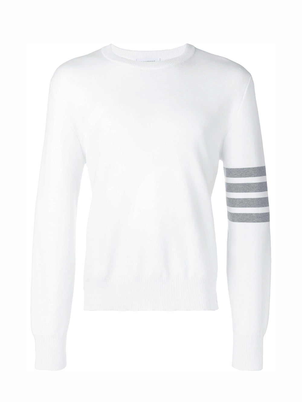 4-Bar Milano Stitch Jumper (White)