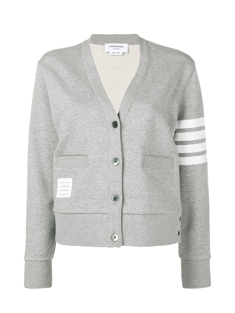 4-Bar Stripe Cardigan (Light Grey)