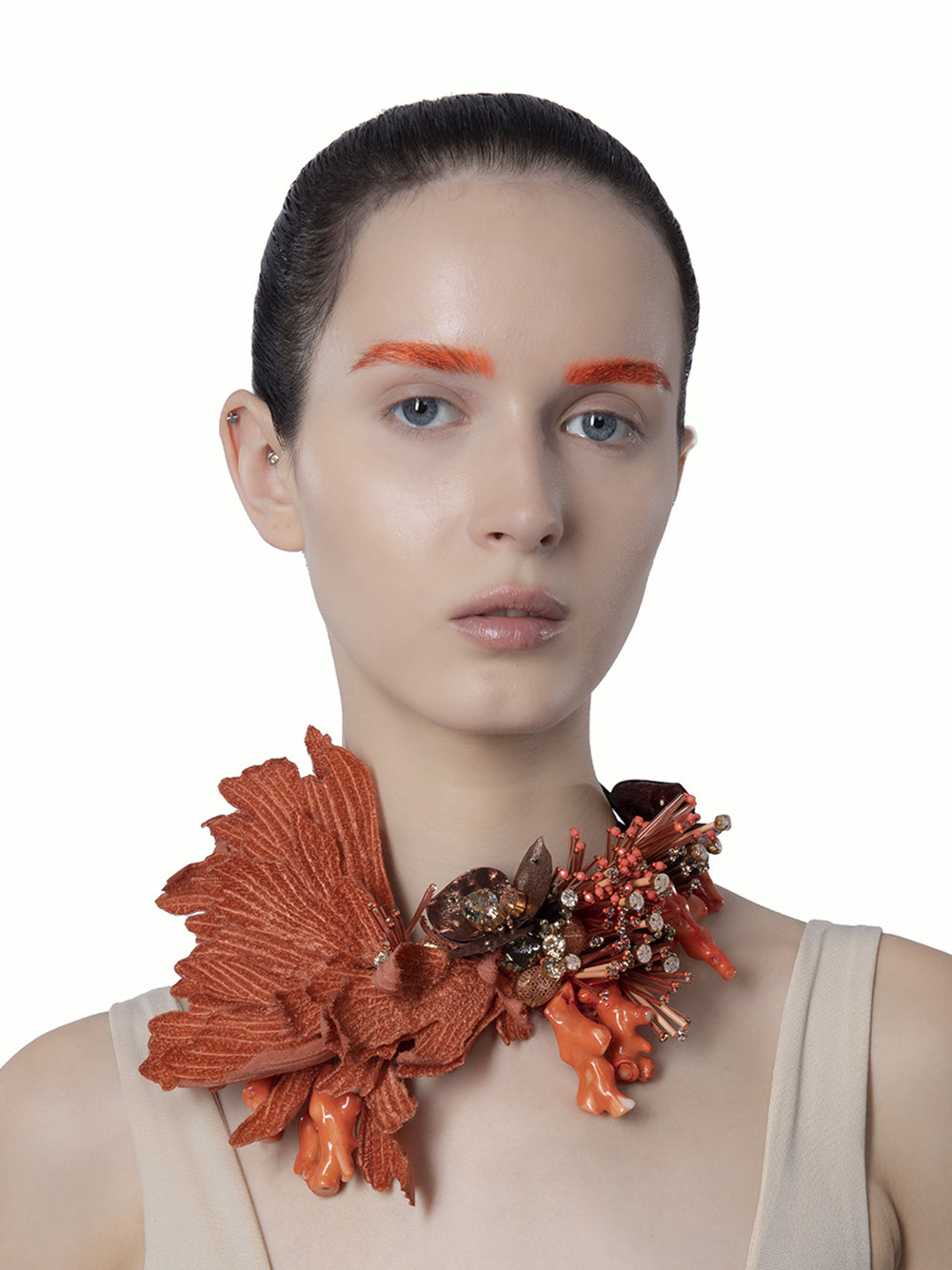 Embellished Necklace Coral