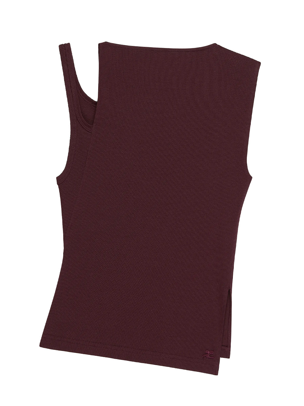 Transverse 90'S Rib Top Burgundy