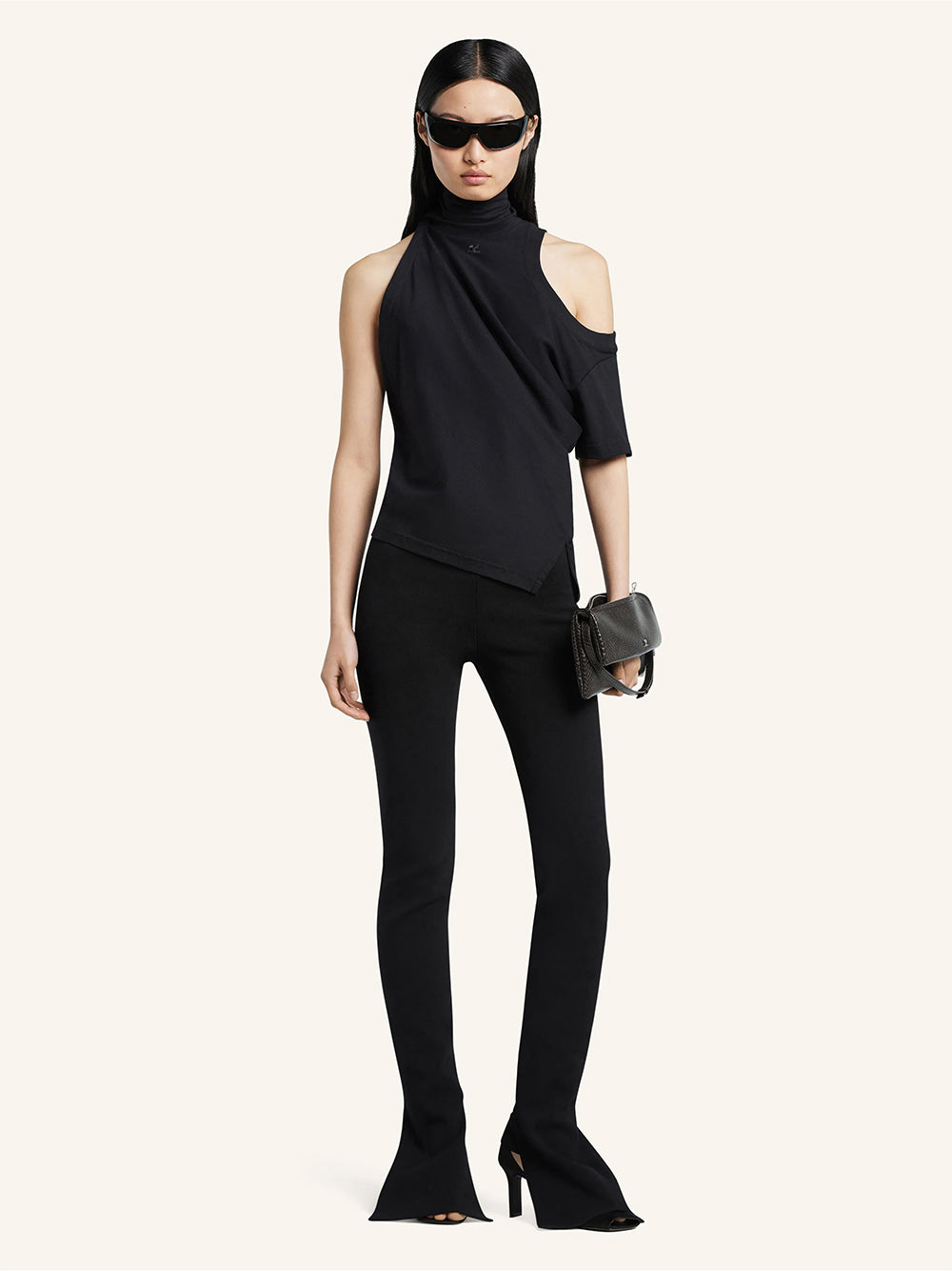 Twisted Jersey T-Shirt Black