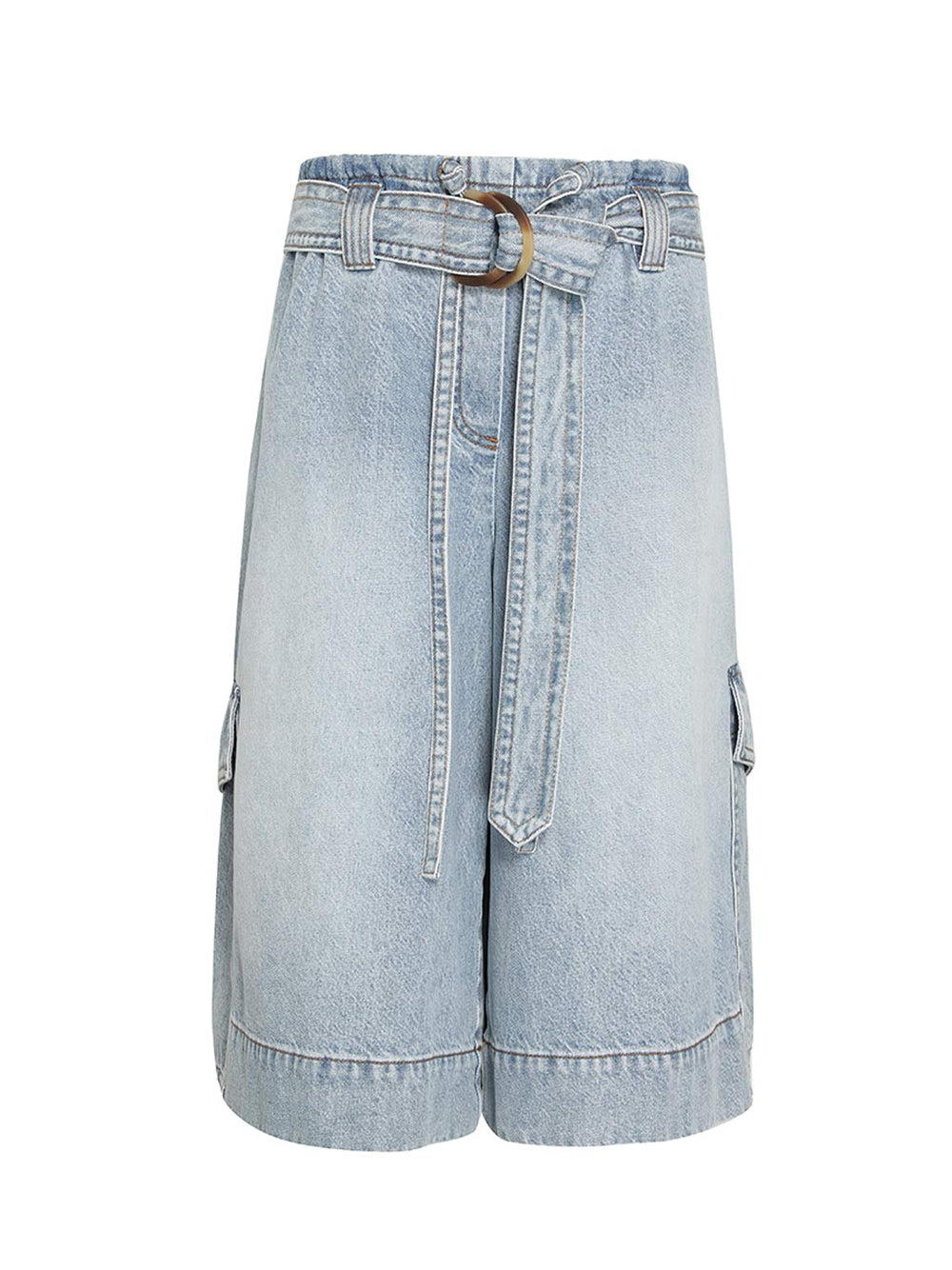 Illuminate Denim Cargo Short Sea Foam