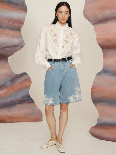 Charlene Denim Short Light Wash