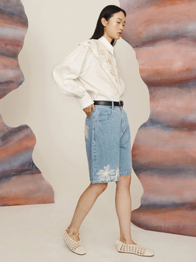 Charlene Denim Short Light Wash