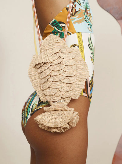 Horizon Raffia Fish Cross B Natural