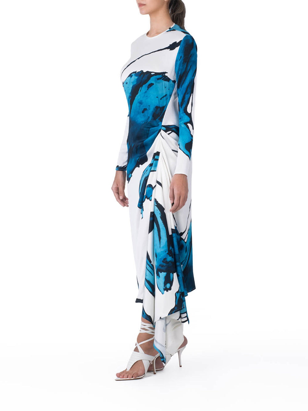 Ananya Dress Multi Abstract  Waves