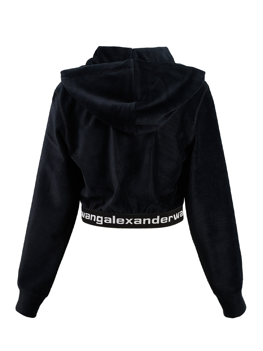 Stretch Corduroy Cropped Longsleeve Black