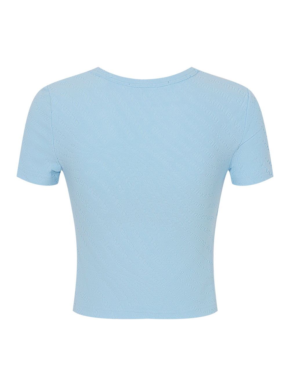 Logo Jacquard Short Sleeve Baby Tee (Sky Blue)