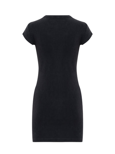 Graphic Logo Minidress (Washed Black)