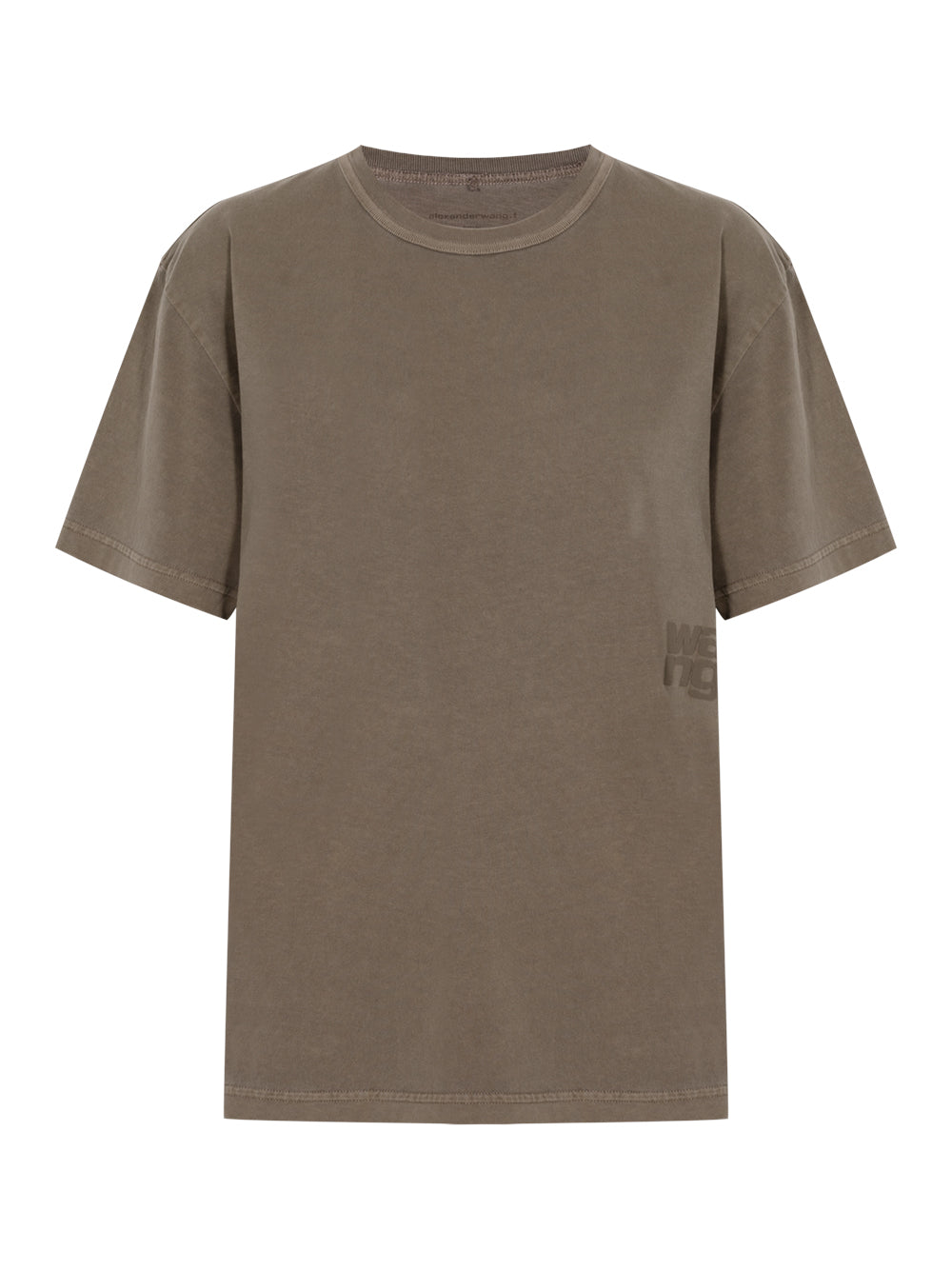 Women Cotton-Jersey Logo Tee (Washed Walnut)