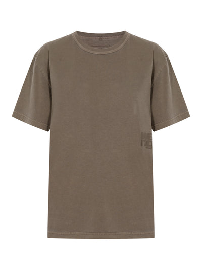 Women Cotton-Jersey Logo Tee (Washed Walnut)