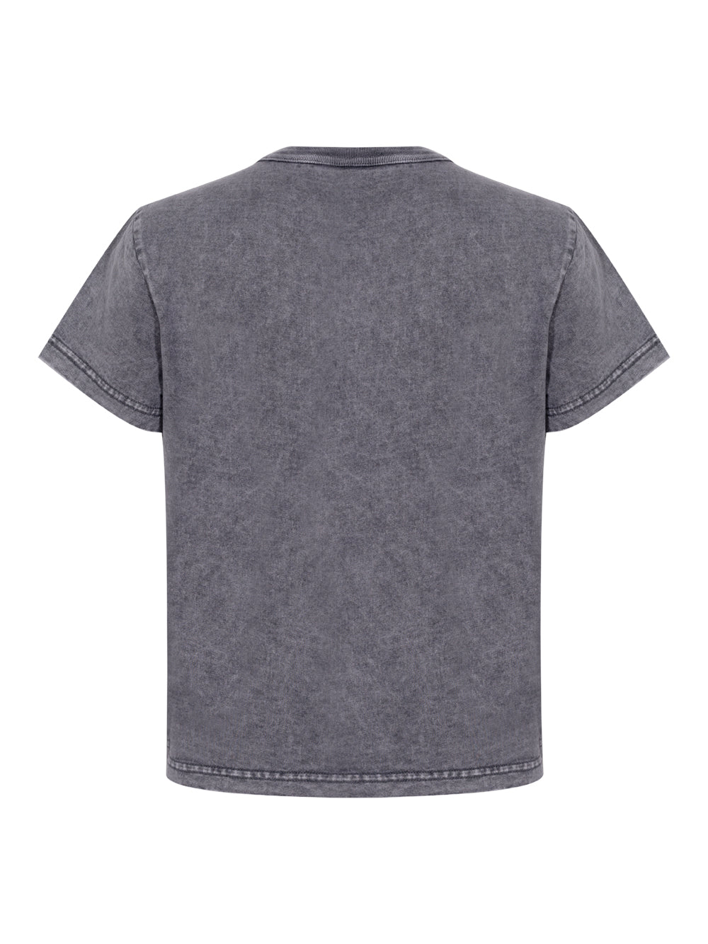Women Puff Logo Shrunken Tee In Cotton Jersey (Washed Granite)
