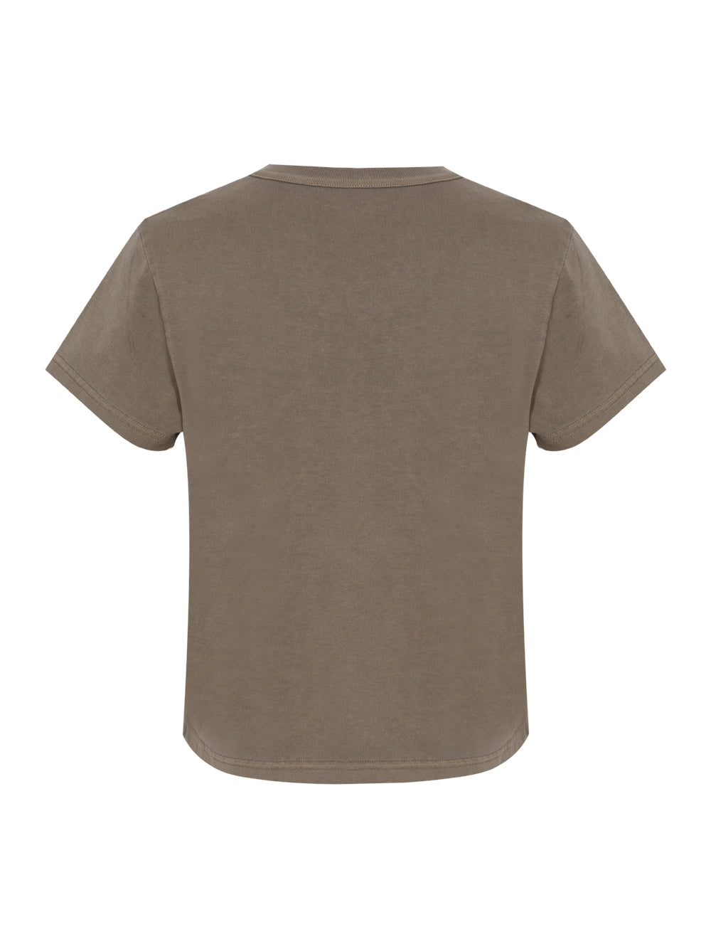 Women Puff Logo Shrunken Tee In Cotton Jersey (Washed Walnut)
