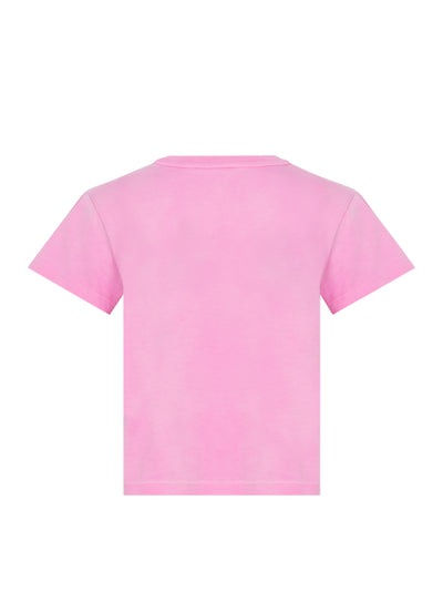 Women Puff Logo Shrunken Tee In Cotton Jersey (Washed Lotus)
