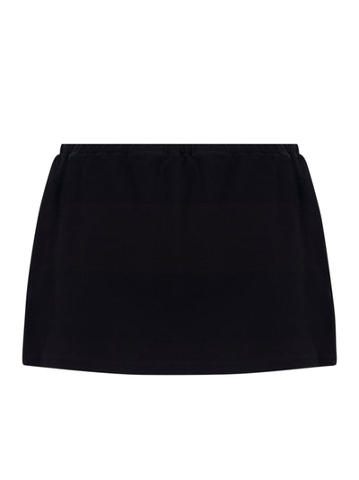 Deconstructed Miniskort (Black Overdyed Stripe)