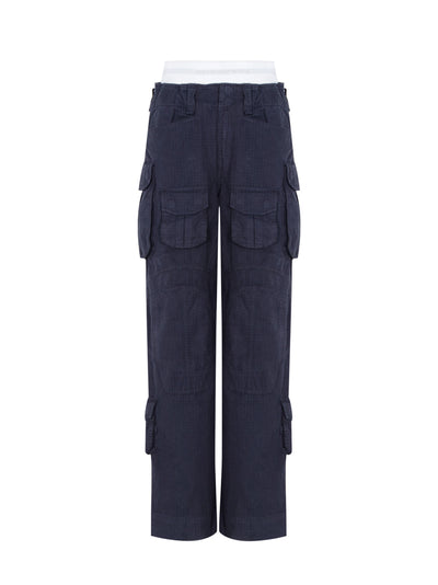 Pre-Styled Cargo Pant With Logo Elastic Asphalt