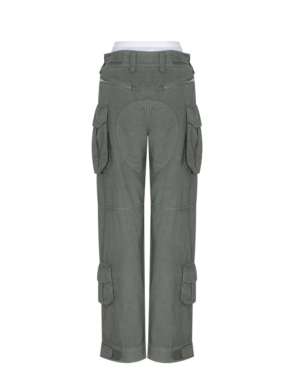 Pre-Styled Cargo Pant With Logo Elastic Balsam Green