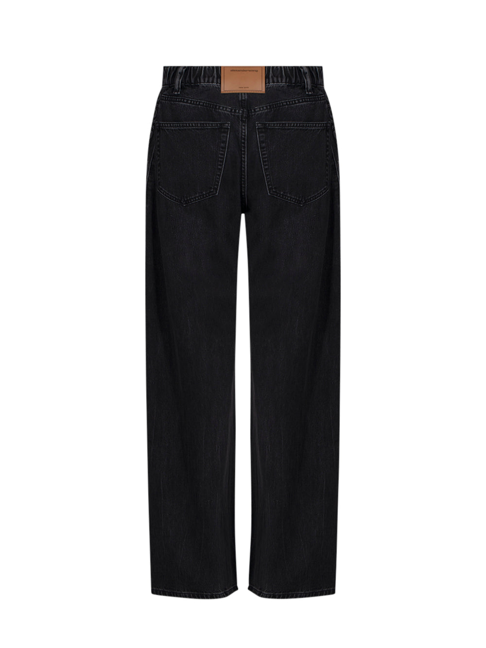 Logo-Embossed Balloon Jeans (Grey Aged)