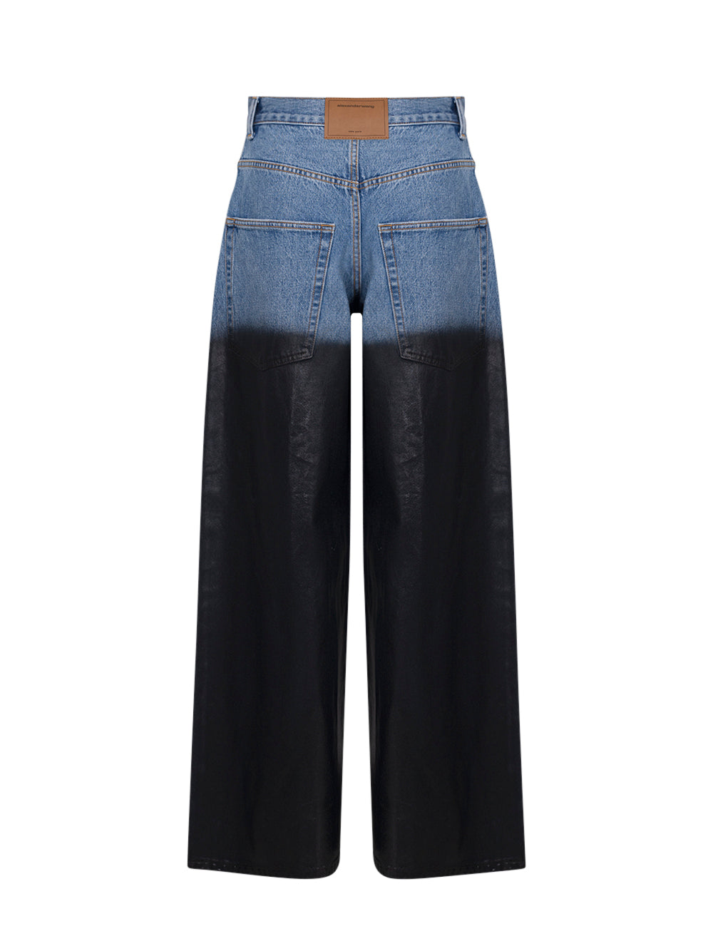 Surge Coated Wide-Leg Jean (Vintage Marbled Blue)