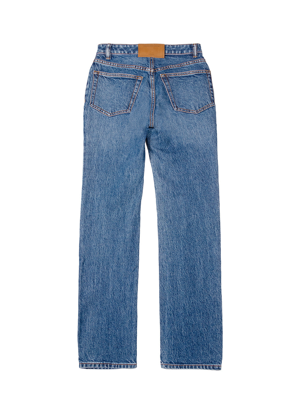 High Rise Stretch Straight Deep Blue