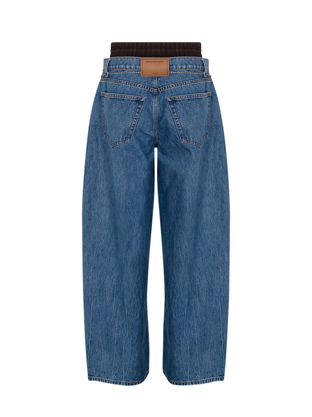 Pre-Styled Balloon-Leg Jeans (Deep Blue)