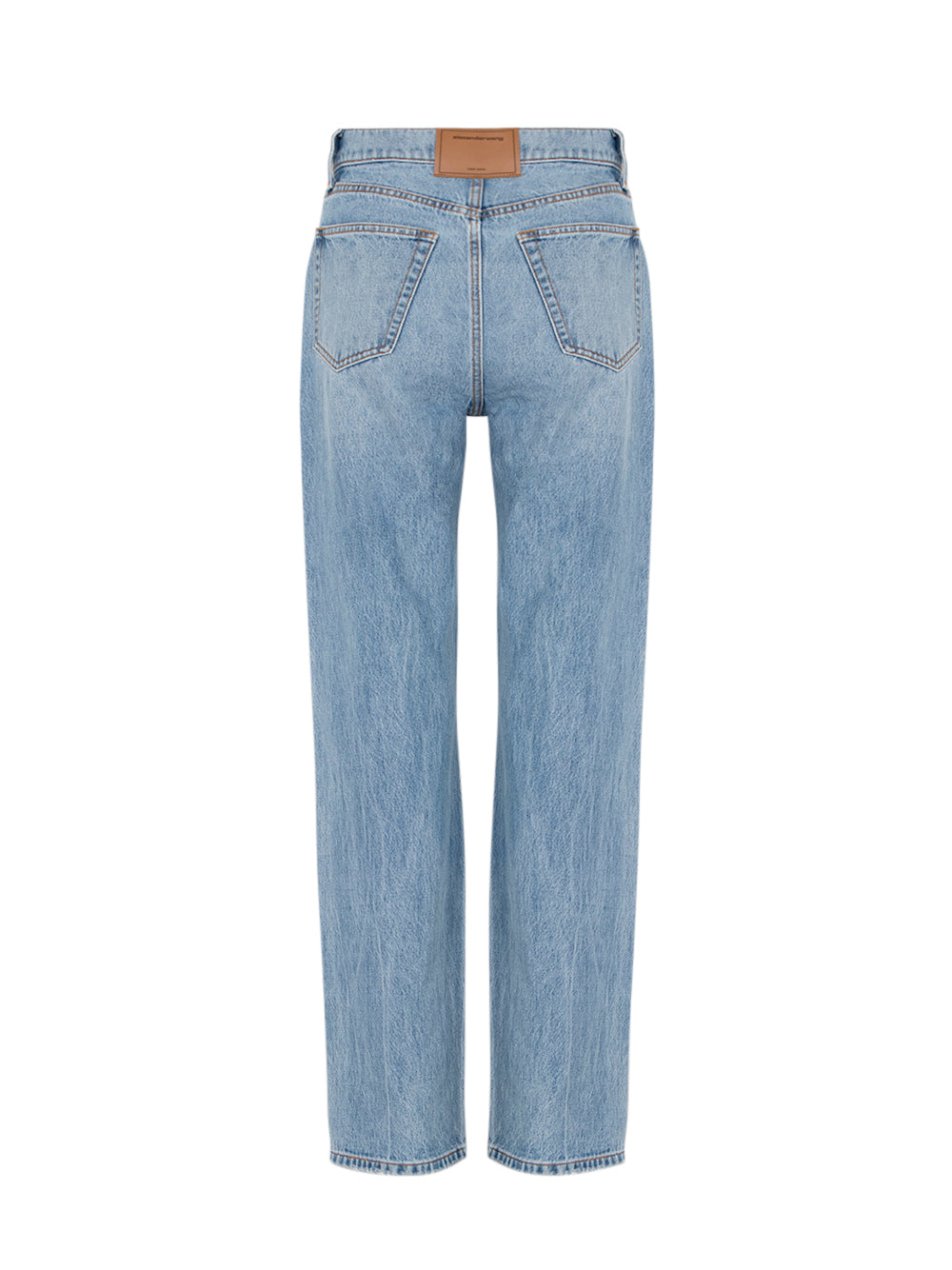 Logo Cutout Mid-Rise Jean (Vintage Light Indigo)