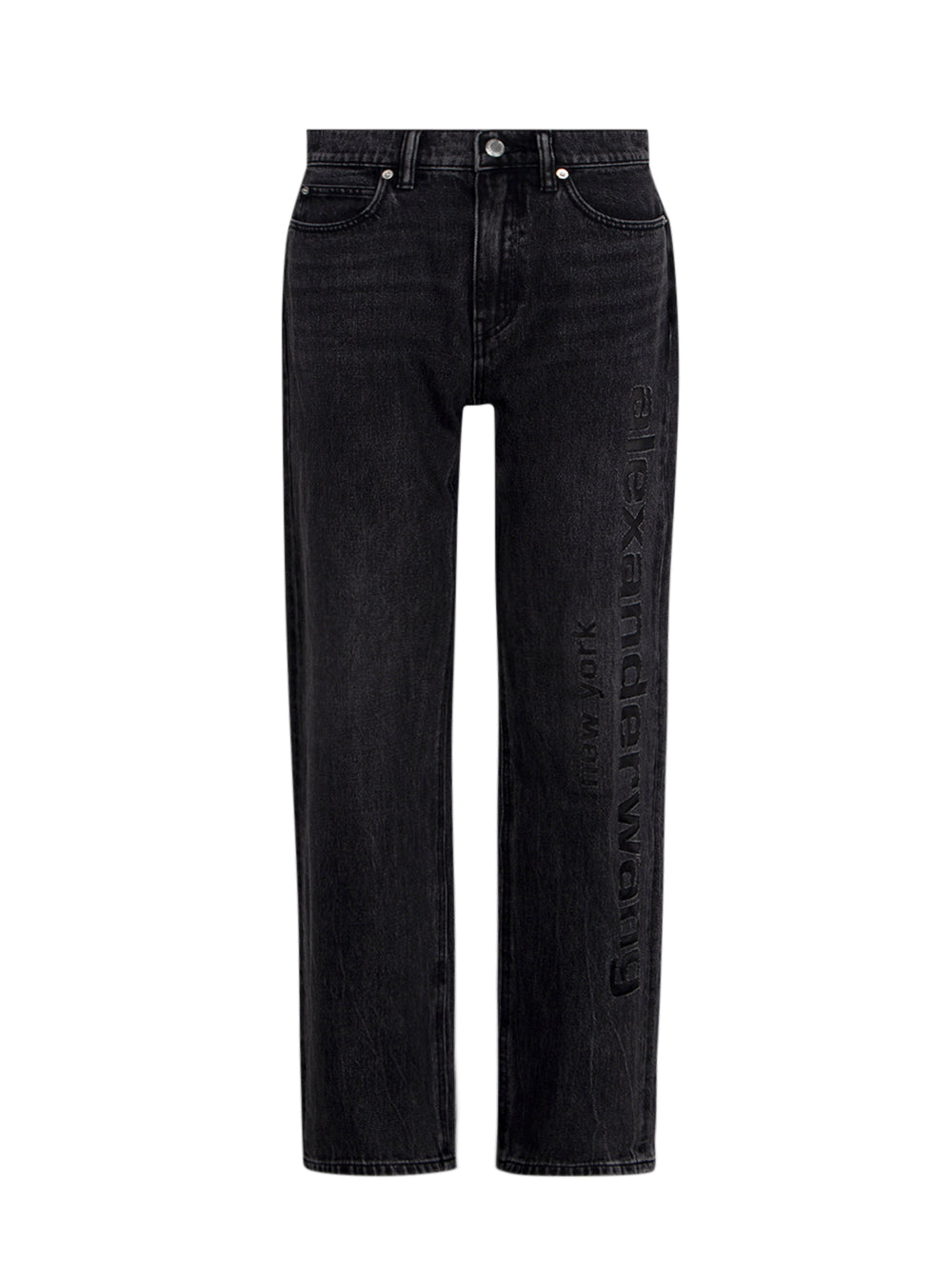 Ez Mid Rise Jean With Mesh Grey Aged