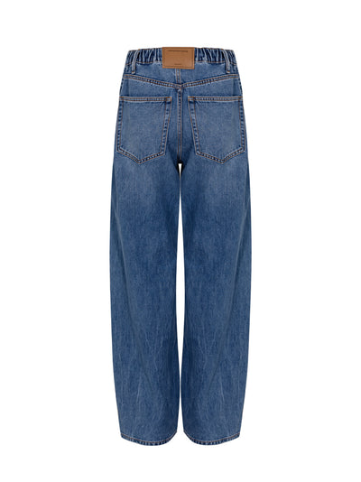 Logo Panel Balloon Jogger Pant (Deep Blue)