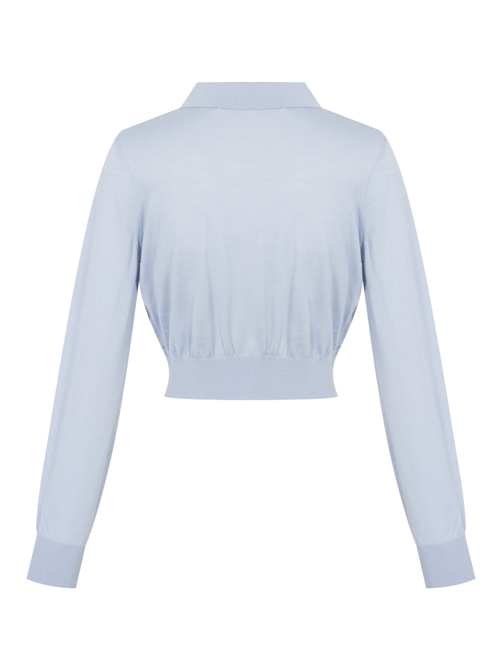 Logo Cropped Cardigan (Sky Blue)