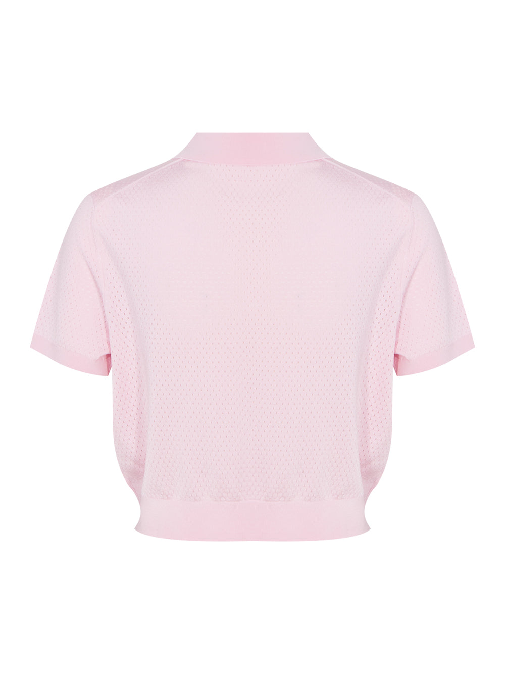 Short Sleeve Polo Tee Wang Logo Print (Light Pink)