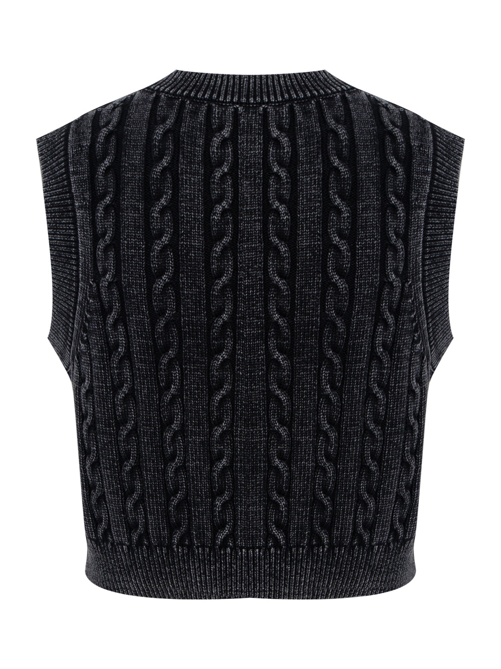 Organic Cotton Vest (Washed Black)