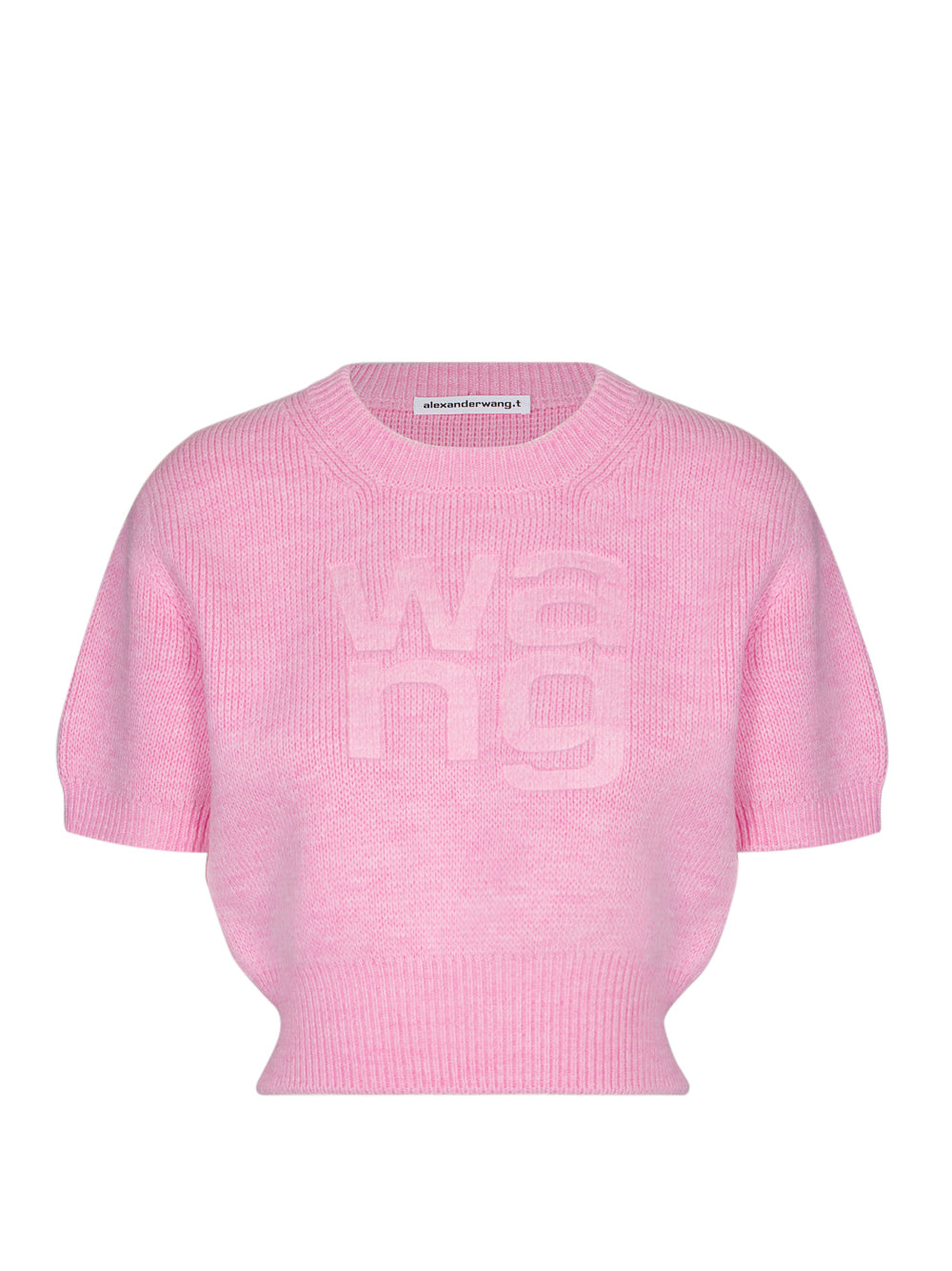 Debossed Stacked Logo Short Sleeve Tee Prism Pink