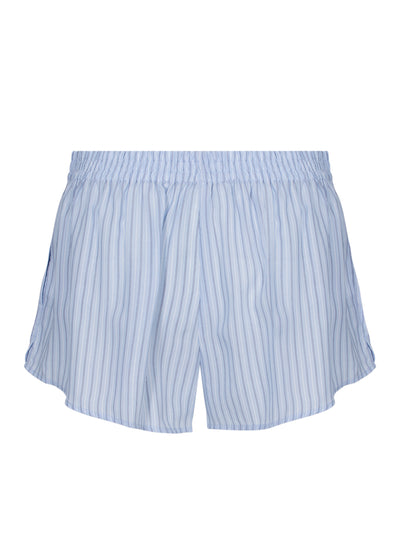 Women Mid-Rise Boxer Shorts Oxford (Blue Multi)