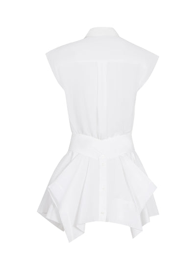 Pre-Styled Cotton Shirtdress (White)
