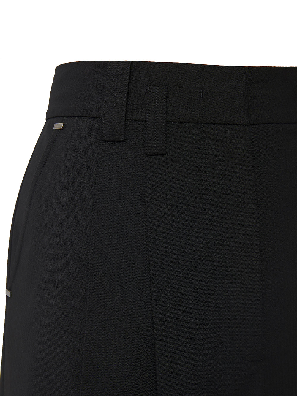 Pleated Midi Skirt Black