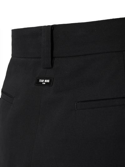 Washed Canvas Trouser Black