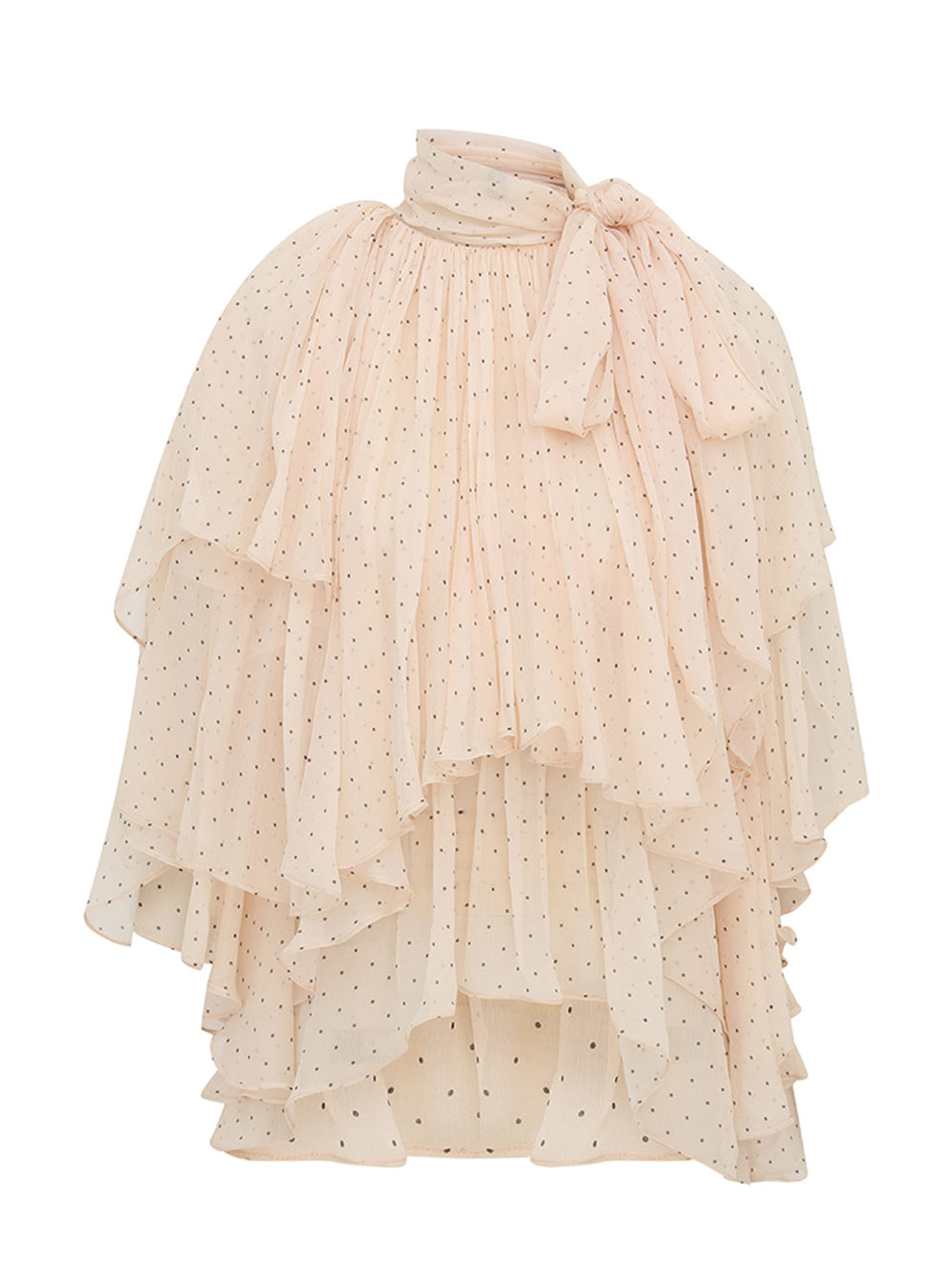 Hypnotic Cascading Blouse Cream Dot