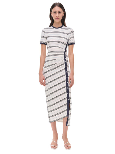 Shanna Short Sleeve Midi Dress (White Multi)