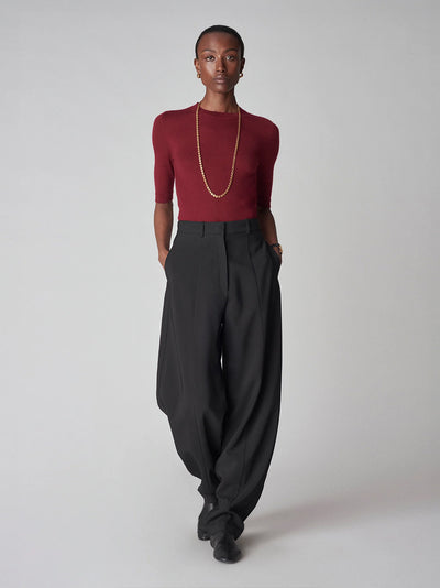 Pleated Trouser Black