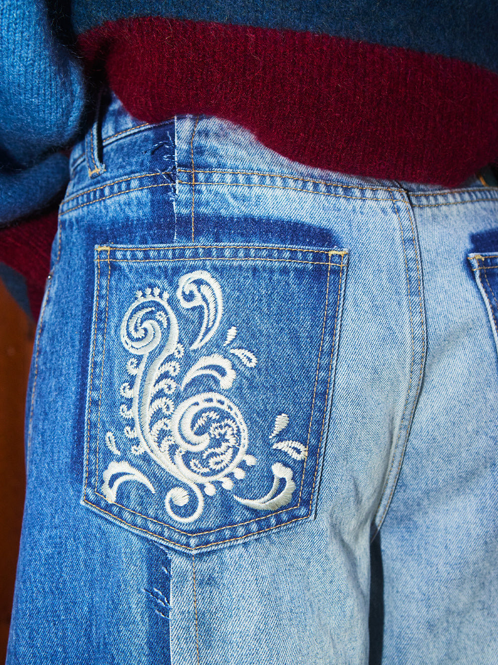 Jacones Spliced Denim Jean Indigo