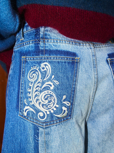 Jacones Spliced Denim Jean Indigo