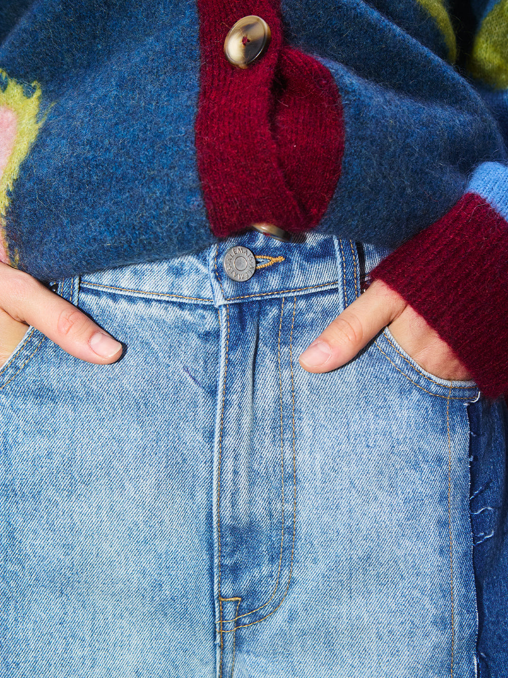 Jacones Spliced Denim Jean Indigo