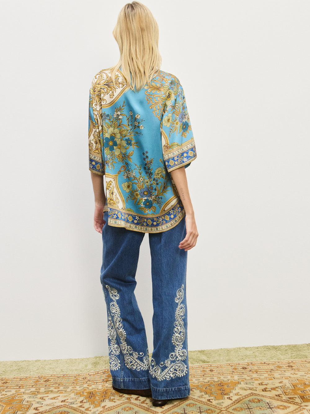 Cassie Silk Shirt Blue