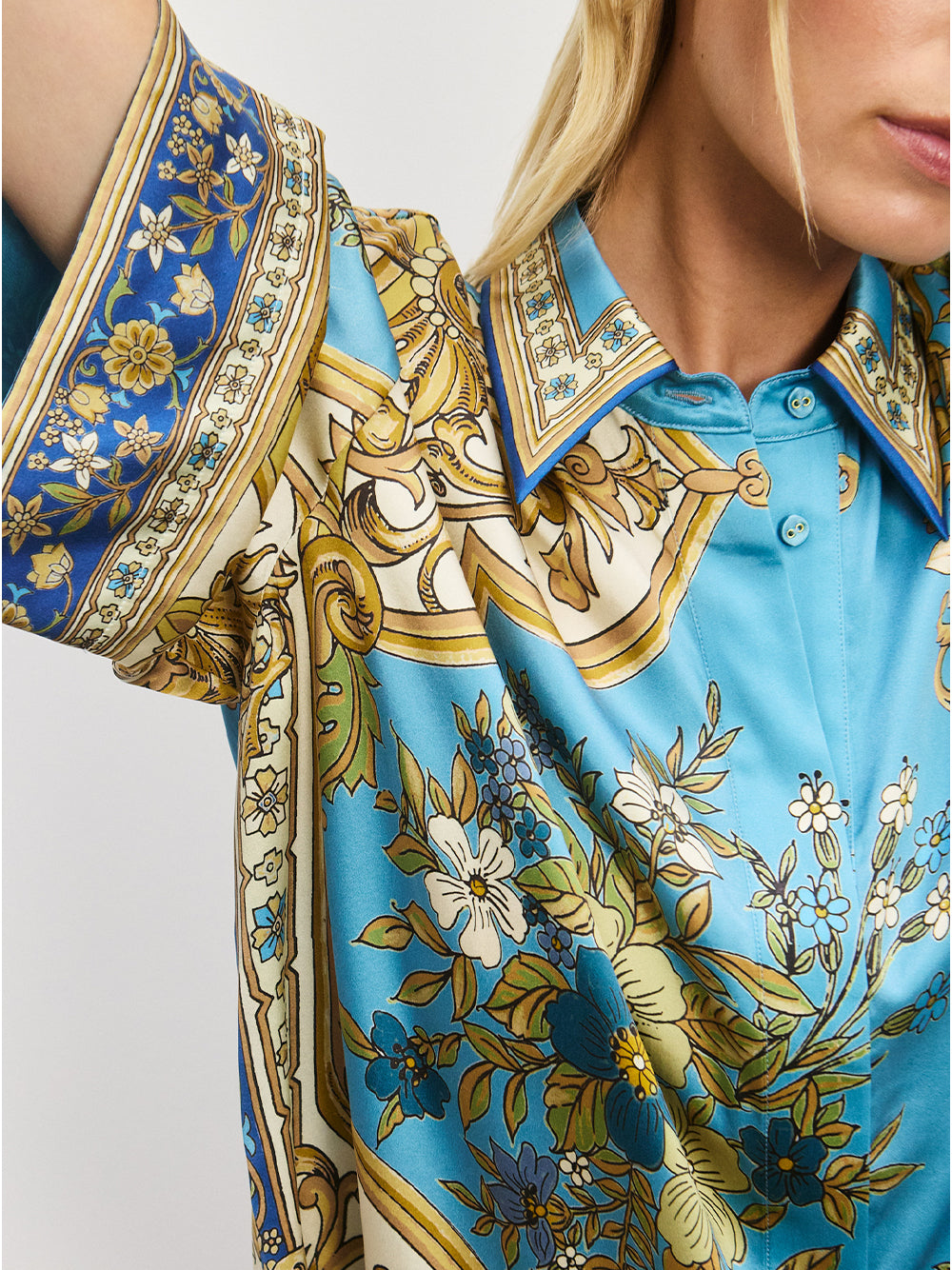 Cassie Silk Shirt Blue
